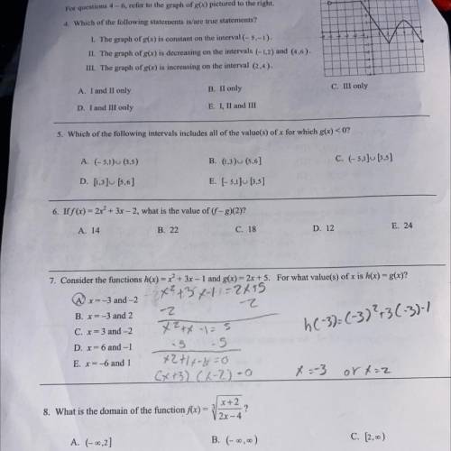 Please help need help finishing study guide for my precalculus class