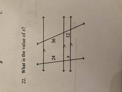 FOR 15 PTS please help ty!!! What is the value of x? Picture included.