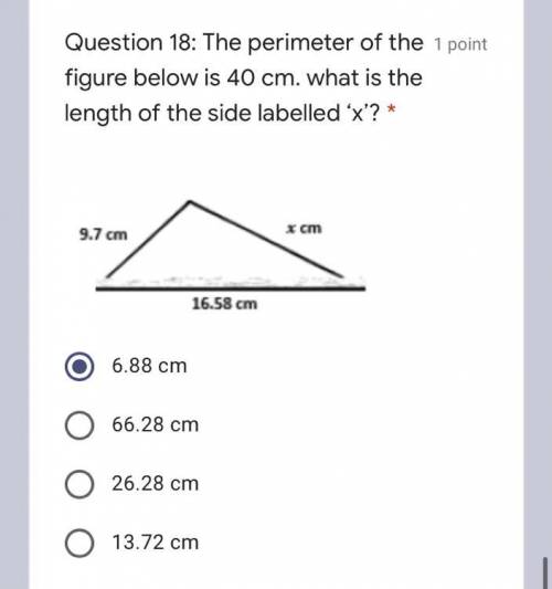 The perimeter of the figure below is 40 cm. what is the length of the side labelled ‘x’?