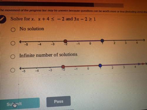 WILL GIVE POINTS FOR Quick ANSWER TY!
Solve for x.