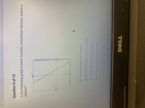 Is the following graph a linear function , a nonlinear function , and/or a relation?