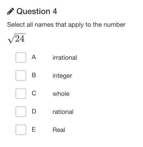 Select all names that apply to the number