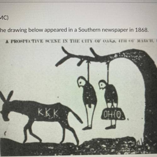 What does this drawing represent?

A. the consequences of the Union Army's withdrawal from the Sou
