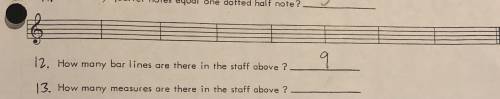 How many measures are there in the staff above?