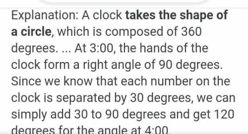 Why do the hands on the clock form an angle?