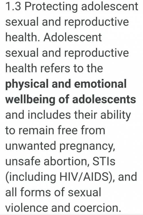 What's the reproductive of adolescent​