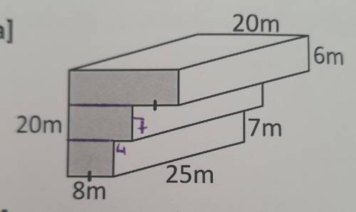 Calculate the surface are of the following prism:​