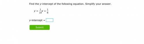 Please help me fast!! (Find the y- intercept to equation)
