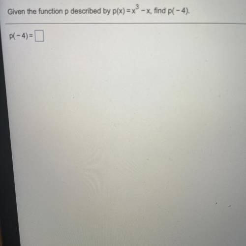 Given the function p
