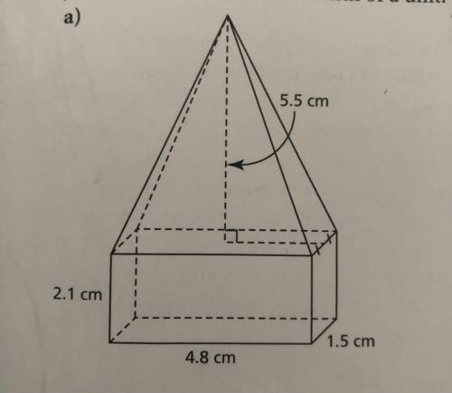 Please help me with this question. I need to find the surface area. please help