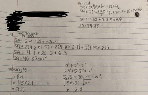 REPOST QUESTION. what am i doing wrong? it says to find the surface area. The answer is 69.3cm^2. p