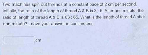 What is the length of thread A after a minute?