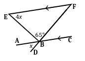 Find the value of x in each case