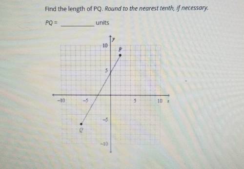 Find the length of PQ. Round to the nearest tenth, if necessary.​