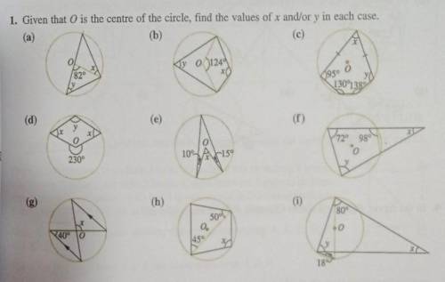 Find x and yI have done it but just want to check my answersplease do a c e f i​