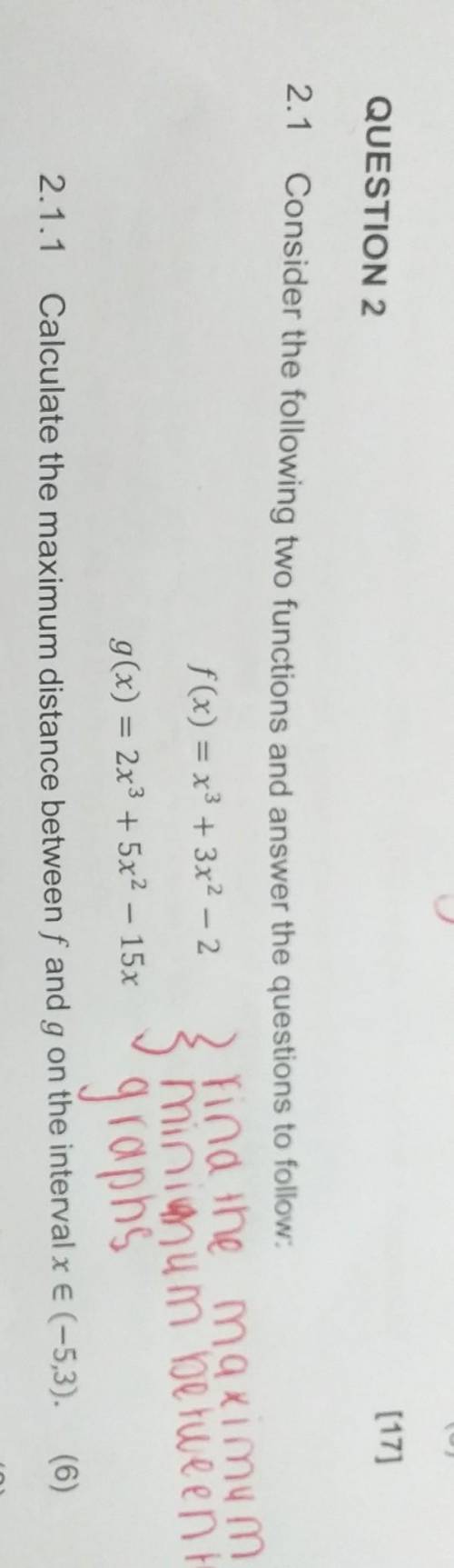 Hi, am I supposed to find the stationary points of the f(x) and g(x) then use the distance formula