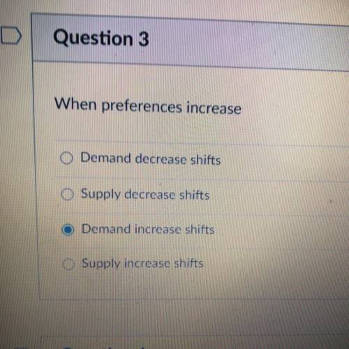 When preference increase…