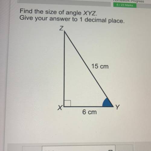 Find the size of angle XYZ
Give your answer to 1 decimal place.