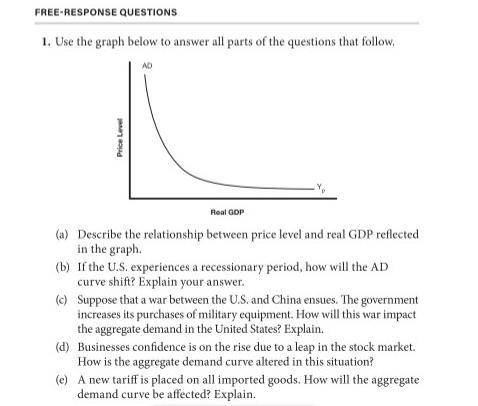 Use the graph below to answer all parts of the questions that follow: