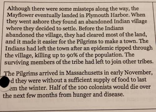 What happened to the Indians of the area that made it easier for the pilgrims to settle in the Mass