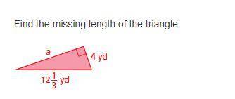 Find the missing length of the triangle