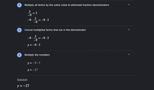 Y÷-9=3 solution please with every single steps