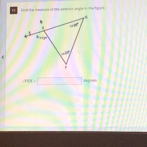 HELP
Find the measure of the exterior angle