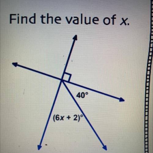 Find the value of x (pls helppp)