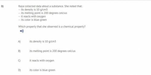 Which Property that she observed is a chemical property?