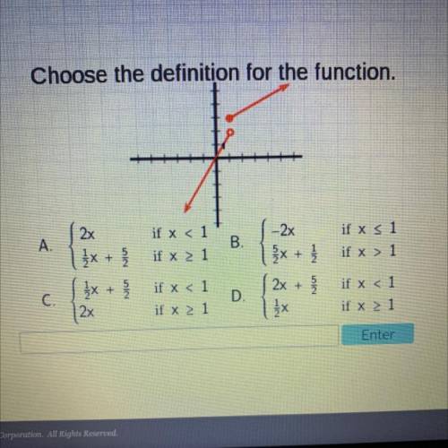 Choose the definition for the function.