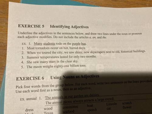 I need help with #1 to #5 ASAP… I have to get it done by 7:00 in the morning