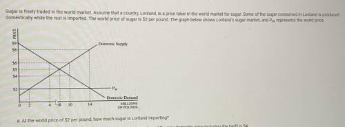 Can you help me with question a? It’ about world price in economic. (Pls)