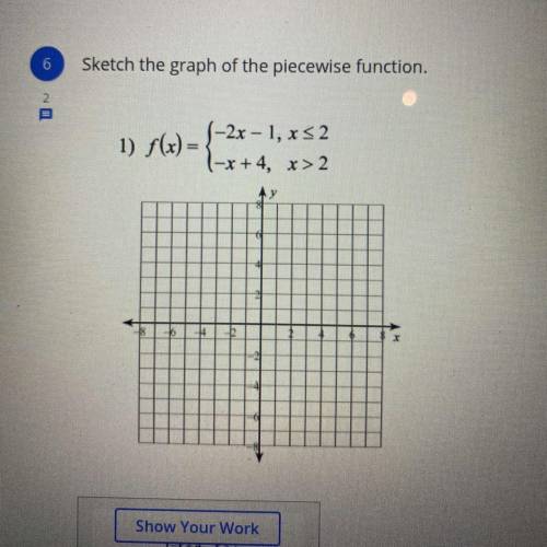 Sketch the graph of the piecewise function.