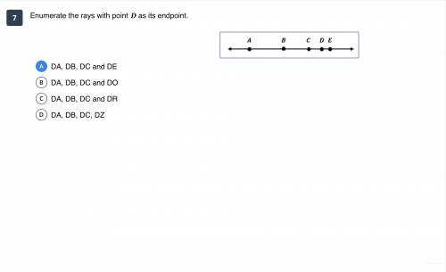 Enumerate the rays with point as its endpoint