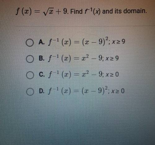 F(x) = _/x+ 9. Find f '(x) and its domain.