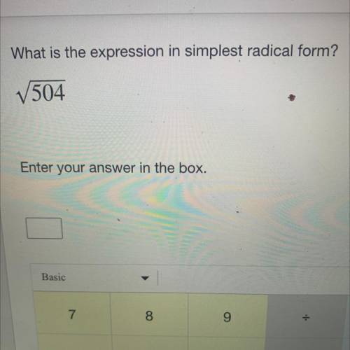 What is the expression in simplest radical form?