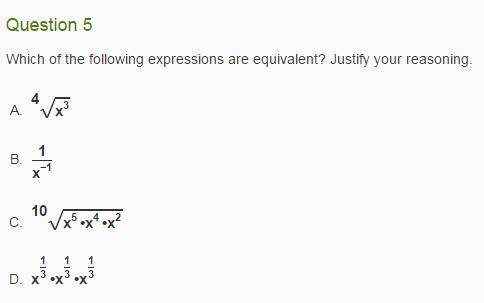 Which of the following expressions are equivalent? Justify your reasoning.