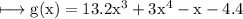 \\ \rm\longmapsto g(x)=13.2x^3+3x^4-x-4.4