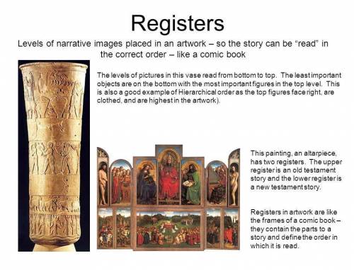 In art history what is the definition of register￼?