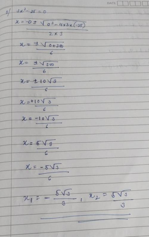 Solve the following quadratic equations using the Quadratic Formula.

1. x2 - 4x - 21 = 0 2. 2x2 +