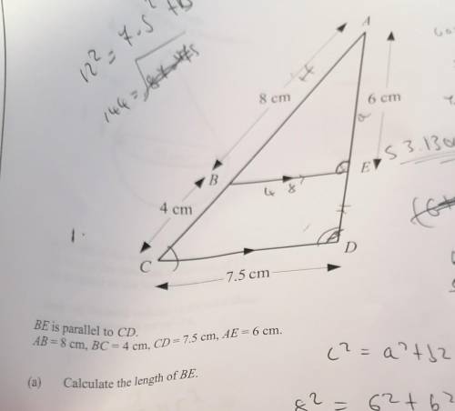 How do I answer this maths problem Calculate be and ed