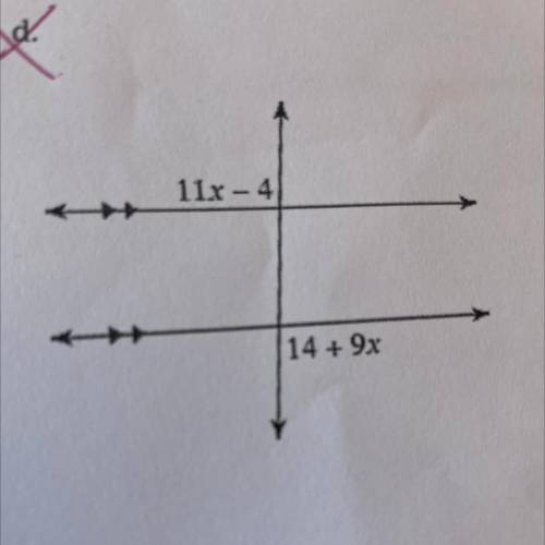 Please solve both equations for x
