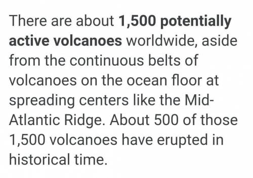 How many active volcanoes are there? Where are the majority of volcanoes located on the earth?