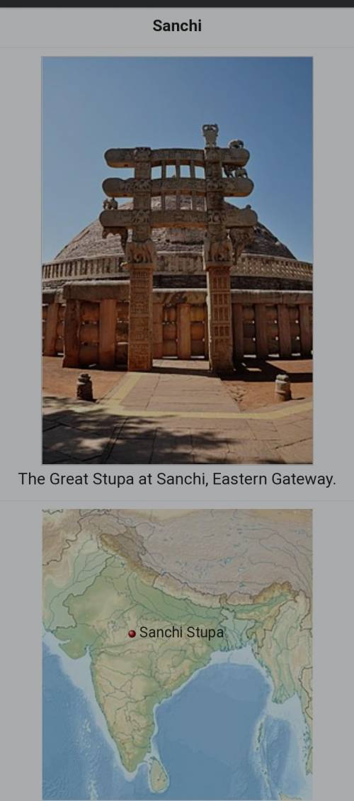 Sanchi is a Buddhist complex, famous for its Great Stupa, on a hilltop at Sanchi Town in Raisen Dis