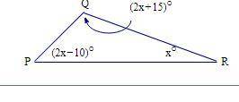For the figure shown on the right, find the value of the variable and the measures of the angles.