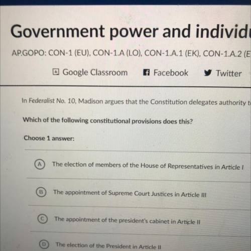 Which of the following constitutional provisions does this?