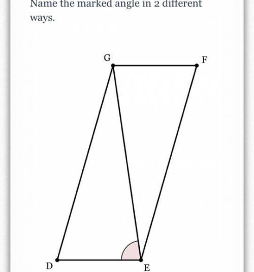 Name the marked angle in different ways