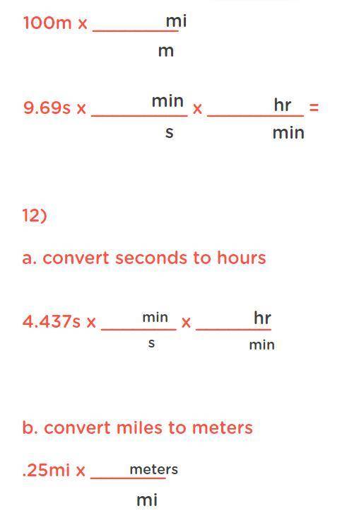 Convert the meter to miles and the seconds to hours by the conversion factors