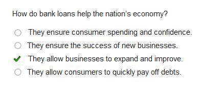(NOT ASKING A QUESTION, THIS IS TO HELP PEOPLE) How do bank loans help the nation’s economy?

They