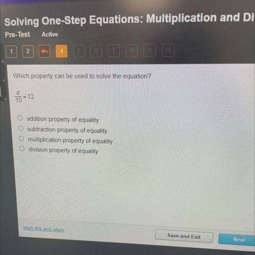 Which property can be used to solve the equation?